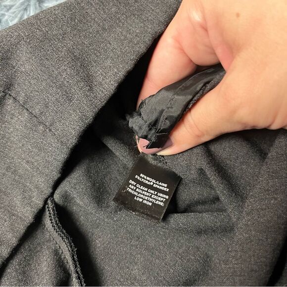 Lafayette 148 New York Pants Womens 6 Gray Wool Slim Fit Workwear Career - Picture 2 of 6